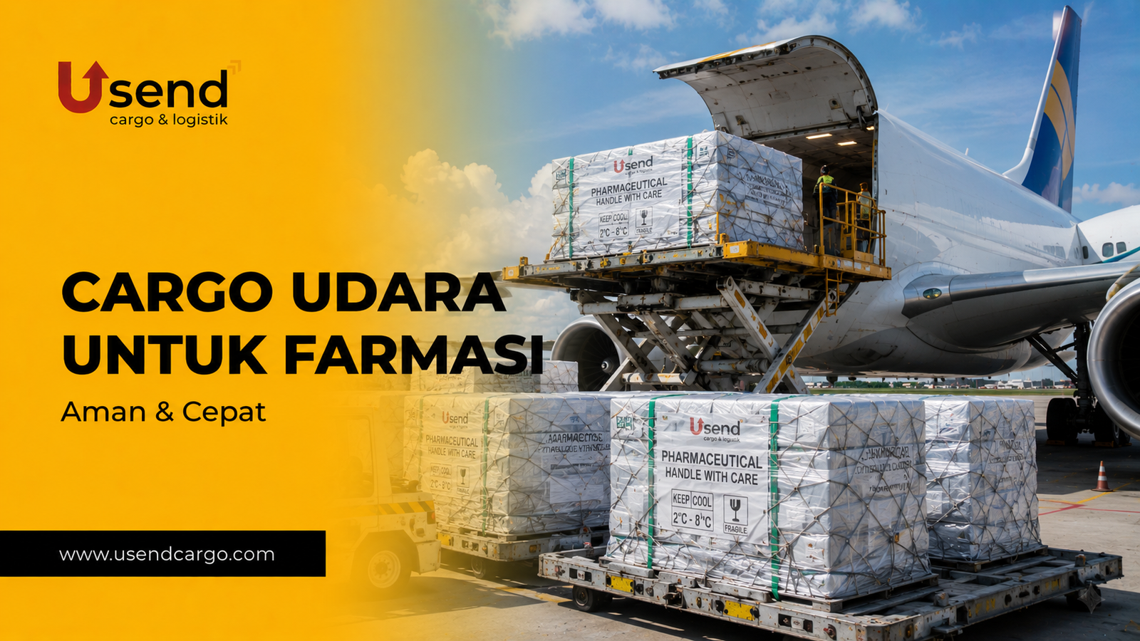 Usend | Cargo Udara untuk Industri Farmasi: Keamanan Produk Terjamin